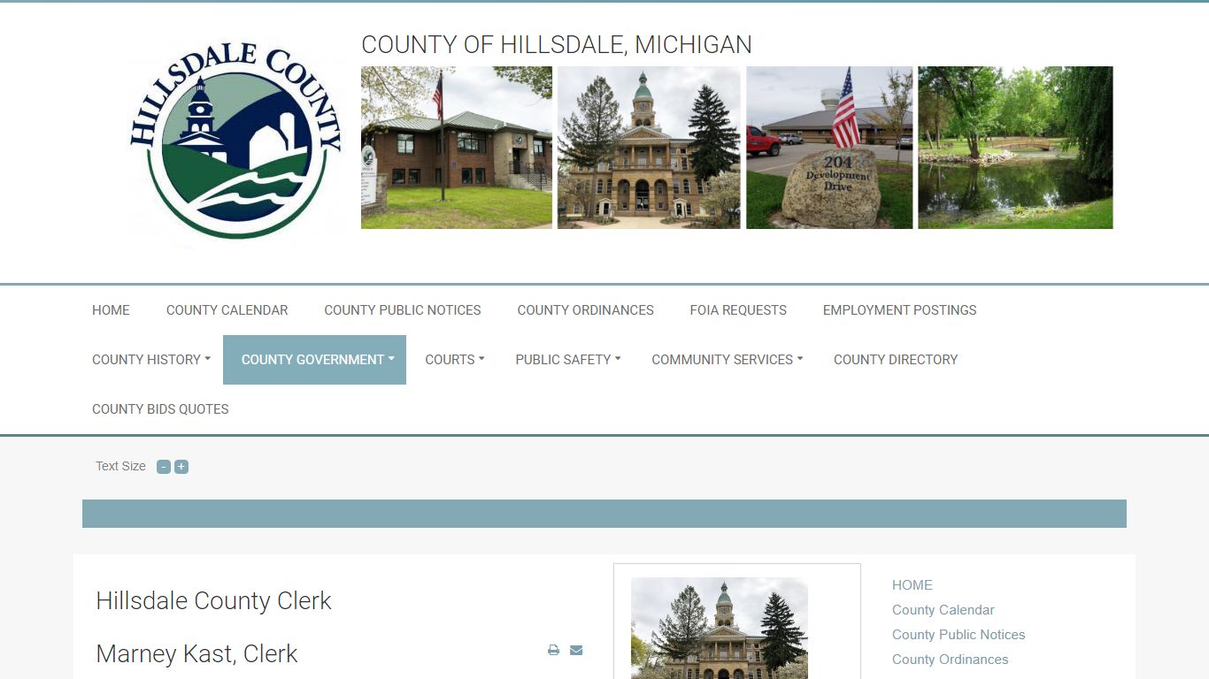 County Clerk's Office - Hillsdale County